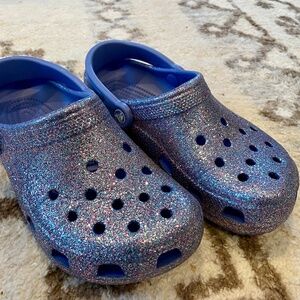 Big kid glitter crocs